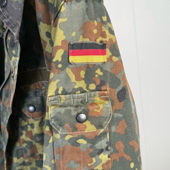 Vintage (1994) Hooded German Bundeswehr Flecktarn Camo Field Jacket Unisex XL - Picture 8 of 15